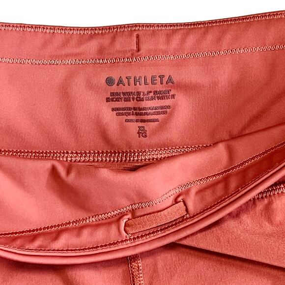 Athleta Women’s Sz XL Peach Run With It 3.5” Lightweight Athletic Shorts - Picture 7 of 12